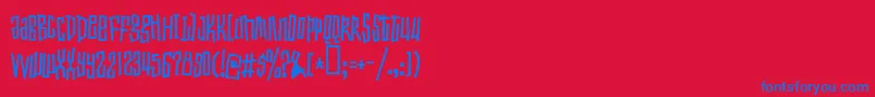Toxicwaist Font – Blue Fonts on Red Background