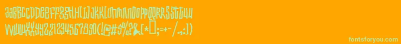 Toxicwaist Font – Green Fonts on Orange Background