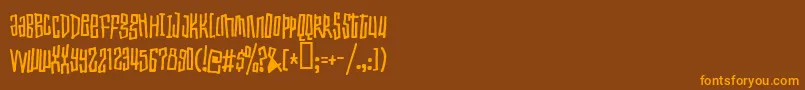Toxicwaist Font – Orange Fonts on Brown Background