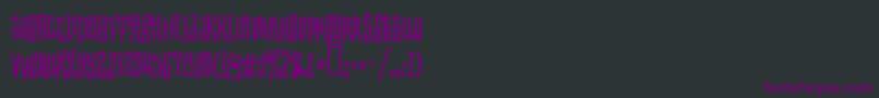 Czcionka Toxicwaist – fioletowe czcionki na czarnym tle
