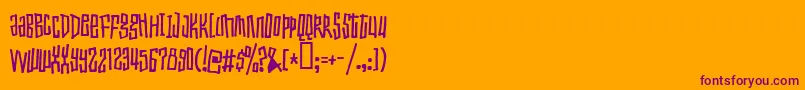 Шрифт Toxicwaist – фиолетовые шрифты на оранжевом фоне