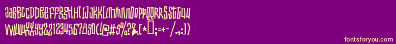 Toxicwaist Font – Yellow Fonts on Purple Background