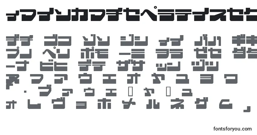 A fonte EjectjapLowerphat – alfabeto, números, caracteres especiais
