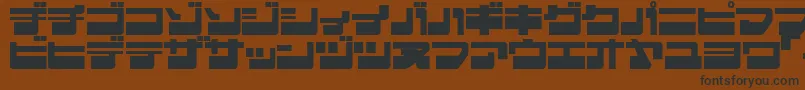 EjectjapLowerphat-fontti – mustat fontit ruskealla taustalla