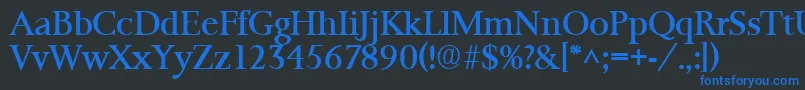 PalermoRegular Font – Blue Fonts on Black Background