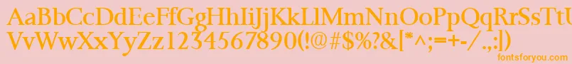 PalermoRegular Font – Orange Fonts on Pink Background