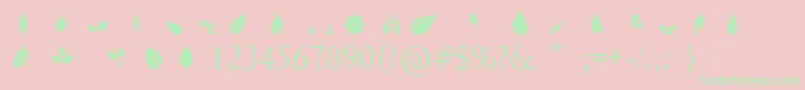 Leafs Font – Green Fonts on Pink Background