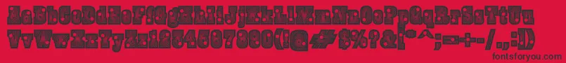 Burrisblackshootout Font – Black Fonts on Red Background
