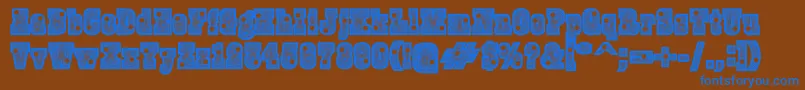 Шрифт Burrisblackshootout – синие шрифты на коричневом фоне