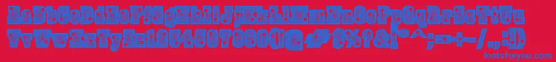 Burrisblackshootout Font – Blue Fonts on Red Background