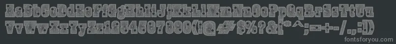 Burrisblackshootout Font – Gray Fonts on Black Background