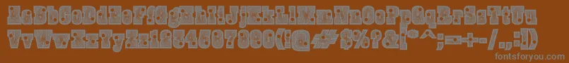 Burrisblackshootout Font – Gray Fonts on Brown Background
