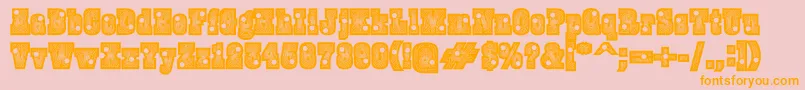 Burrisblackshootout Font – Orange Fonts on Pink Background