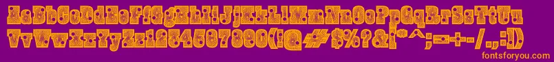 Burrisblackshootout Font – Orange Fonts on Purple Background