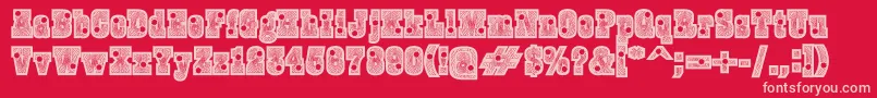 Burrisblackshootout Font – Pink Fonts on Red Background
