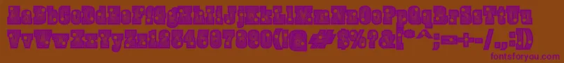 Burrisblackshootout Font – Purple Fonts on Brown Background