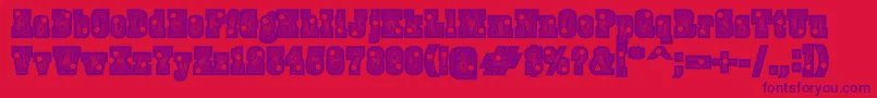 Burrisblackshootout Font – Purple Fonts on Red Background
