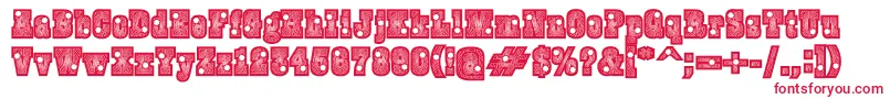 Burrisblackshootout Font – Red Fonts on White Background