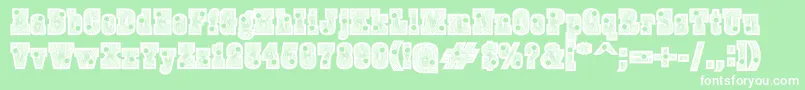 Burrisblackshootout Font – White Fonts on Green Background
