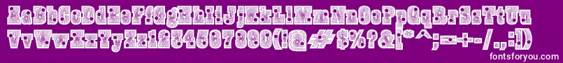 Burrisblackshootout Font – White Fonts on Purple Background