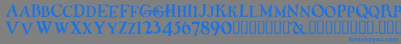 Whiffy Font – Blue Fonts on Gray Background
