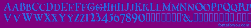 Whiffy Font – Blue Fonts on Purple Background