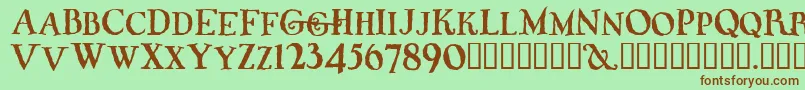 Whiffy Font – Brown Fonts on Green Background