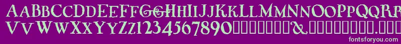 Whiffy Font – Green Fonts on Purple Background