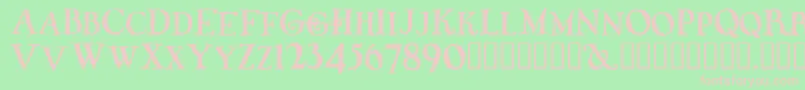 Whiffy Font – Pink Fonts on Green Background