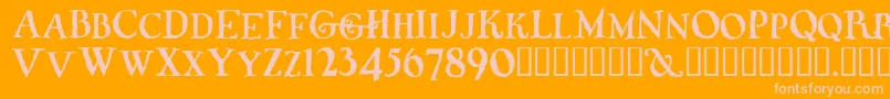 Whiffy Font – Pink Fonts on Orange Background