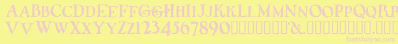 Whiffy Font – Pink Fonts on Yellow Background