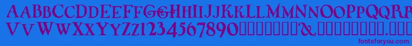 Whiffy Font – Purple Fonts on Blue Background