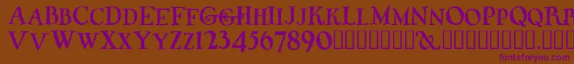 Whiffy Font – Purple Fonts on Brown Background
