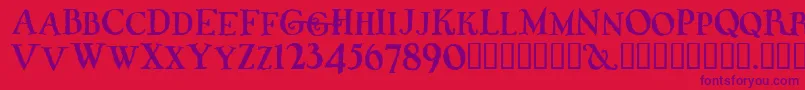 Whiffy Font – Purple Fonts on Red Background