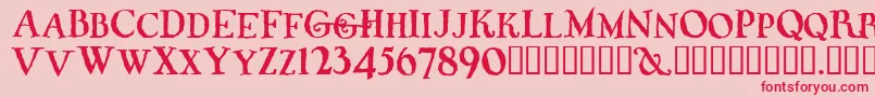 Whiffy Font – Red Fonts on Pink Background