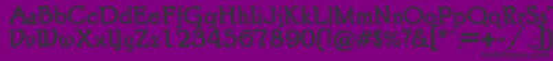 PuritanBold-Schriftart – Schwarze Schriften auf violettem Hintergrund
