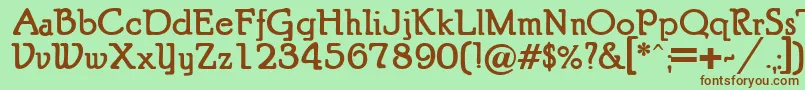 PuritanBold Font – Brown Fonts on Green Background