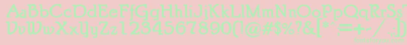 PuritanBold Font – Green Fonts on Pink Background