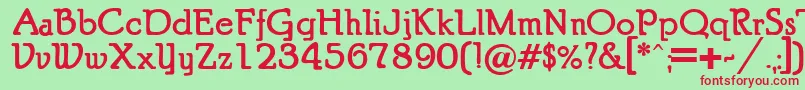 PuritanBold Font – Red Fonts on Green Background