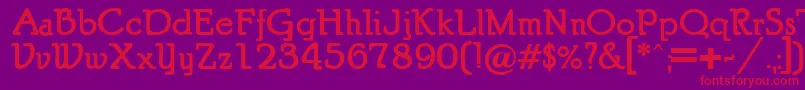 PuritanBold Font – Red Fonts on Purple Background