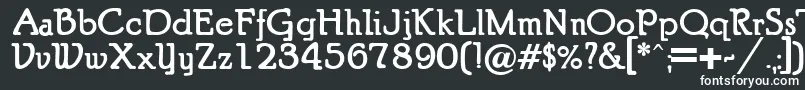 PuritanBold-fontti – valkoiset fontit mustalla taustalla