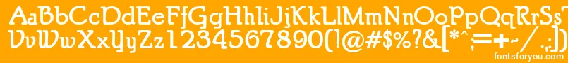 PuritanBold Font – White Fonts on Orange Background