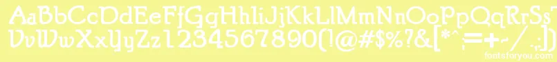 PuritanBold Font – White Fonts on Yellow Background