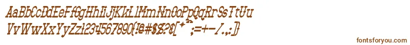 BantorainItalic-fontti – ruskeat fontit valkoisella taustalla