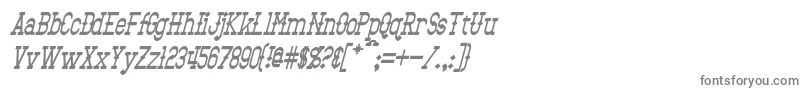 フォントBantorainItalic – 白い背景に灰色の文字