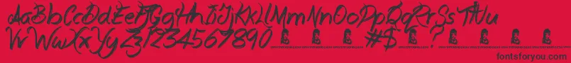 EverydayMayhem Font – Black Fonts on Red Background