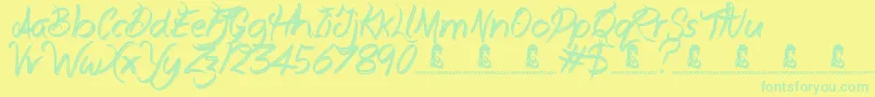 EverydayMayhem Font – Green Fonts on Yellow Background