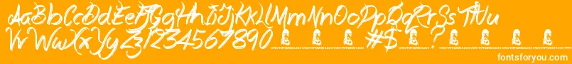 EverydayMayhem Font – White Fonts on Orange Background