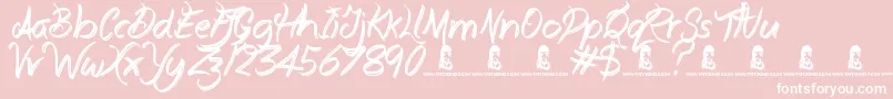 EverydayMayhem Font – White Fonts on Pink Background