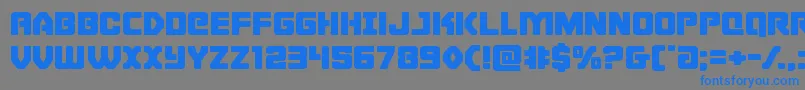 Cyborgroosterexpand Font – Blue Fonts on Gray Background